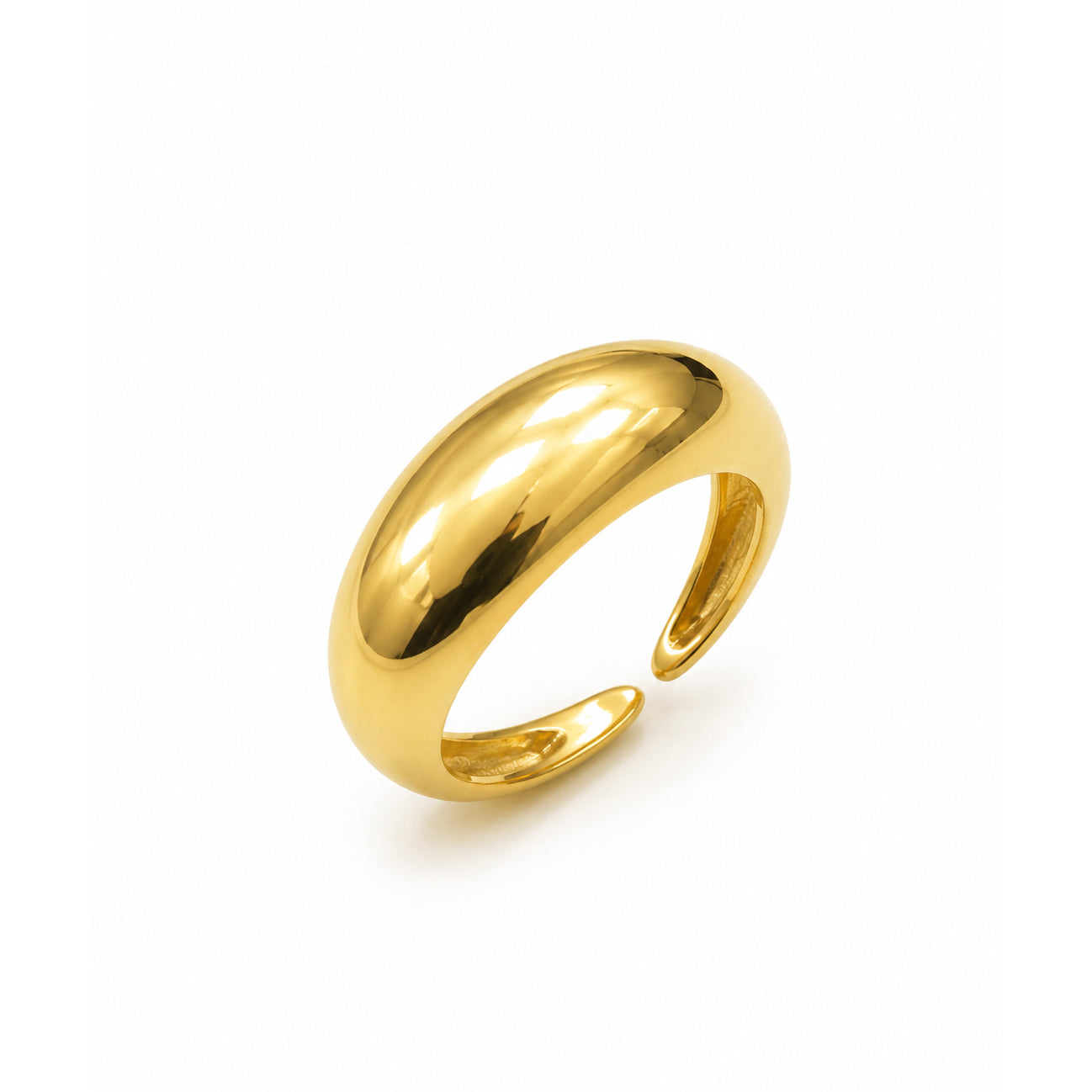 ANELLO BOMBATO IN ARGENTO 925 DORATO