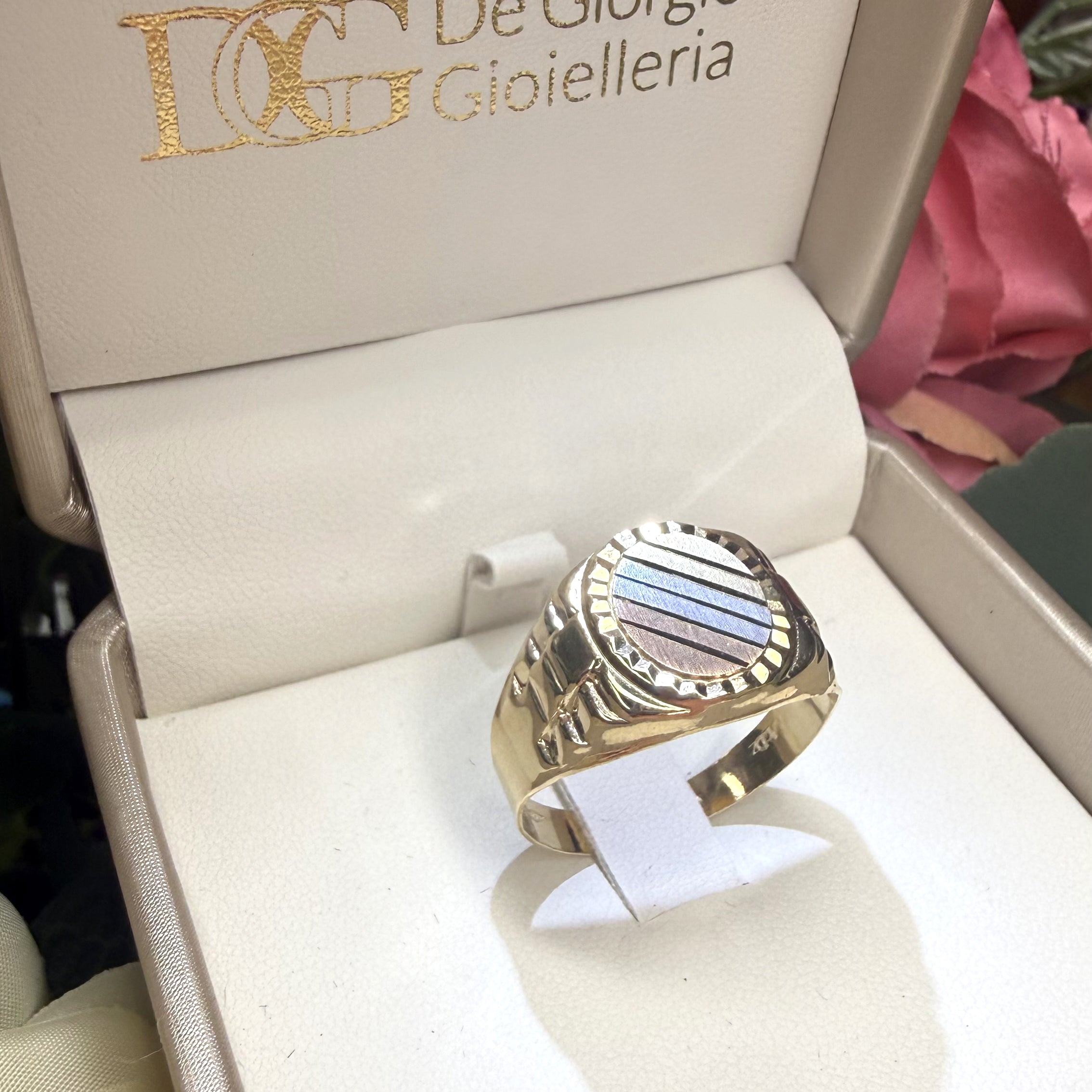 Anello Uomo Chevalier Tricolore in Oro 18KT (750)
