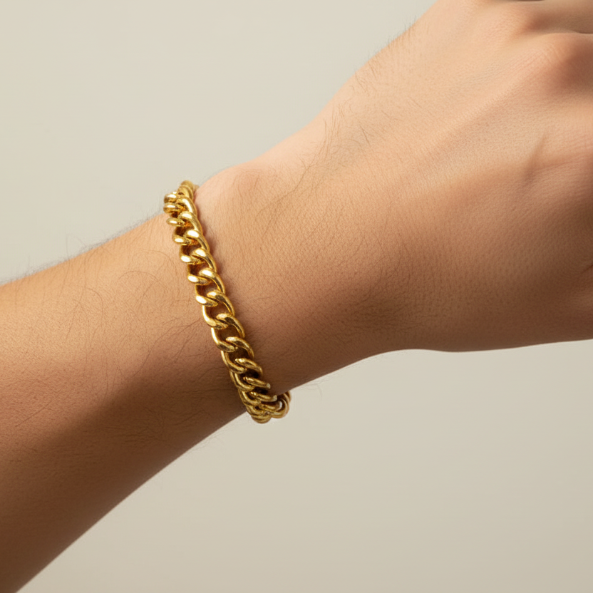 Bracciale Maglia Gourmette in Oro Giallo 18KT (750) – Made in Italy