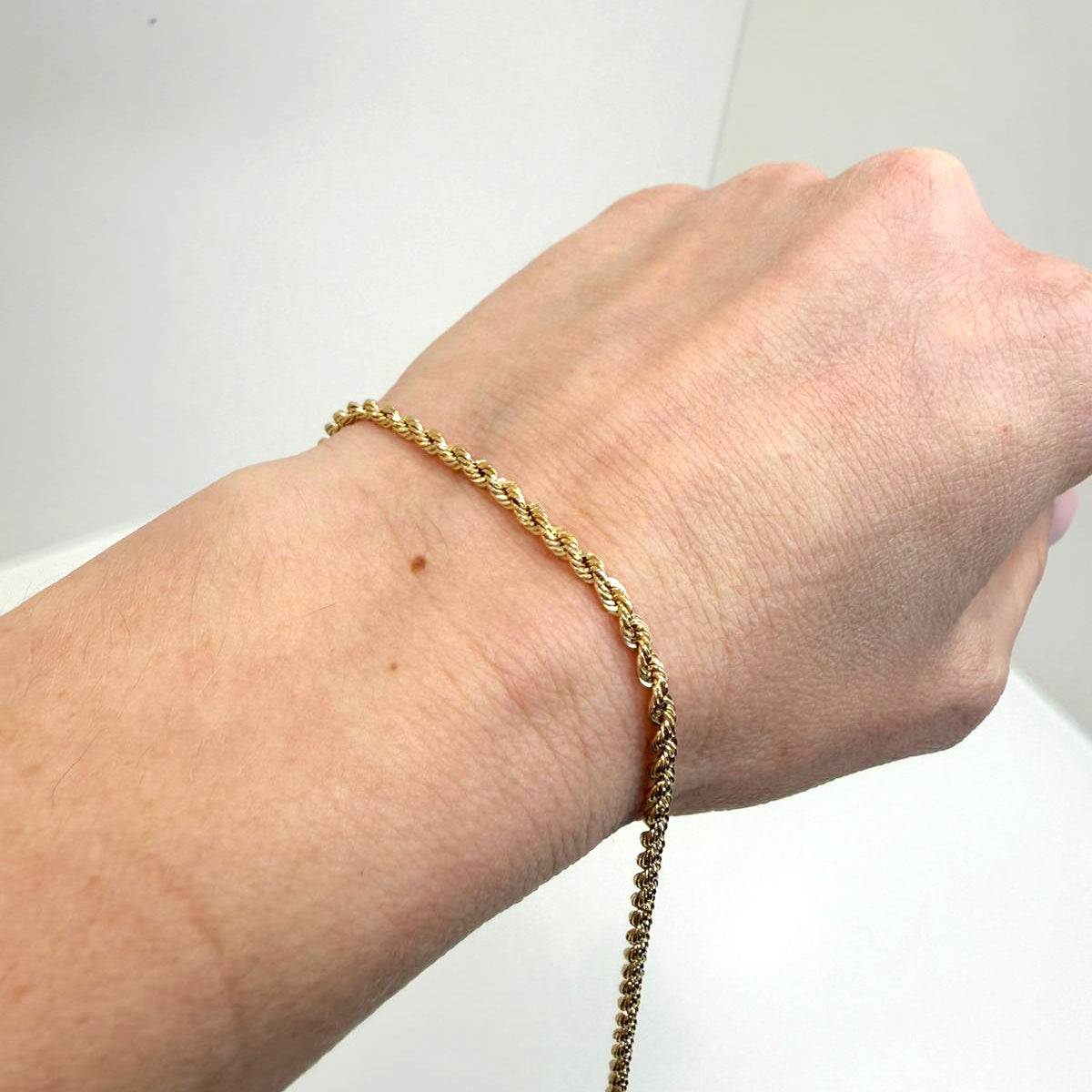 Bracciale in oro giallo 18KT (750) a maglia torchon