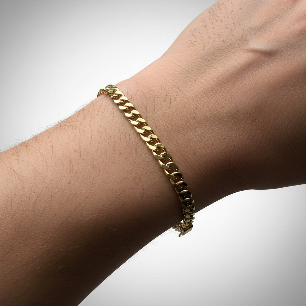 BRACCIALE GRUMETTA LUCIDA IN ORO GIALLO 18KT (750)