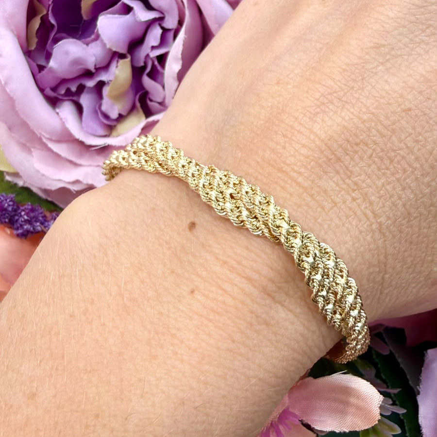 Bracciale Intrecciato in Oro Giallo 18 KT (750)