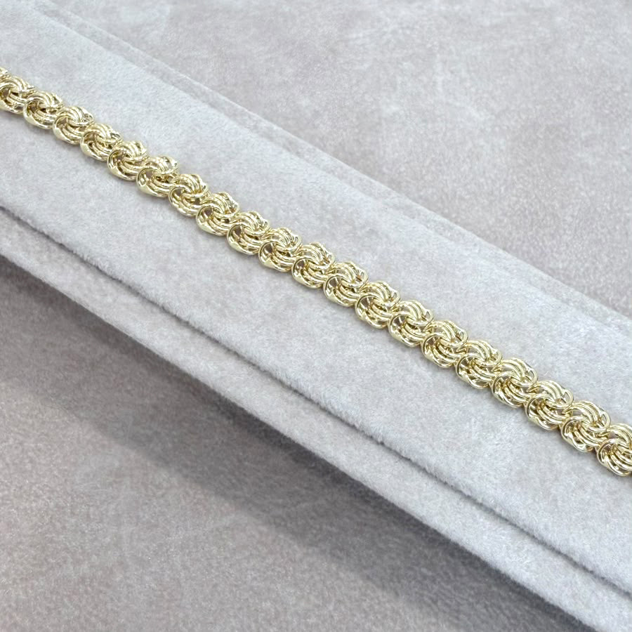 BRACCIALE MAGLIA ROSETTA IN ORO 18 KT