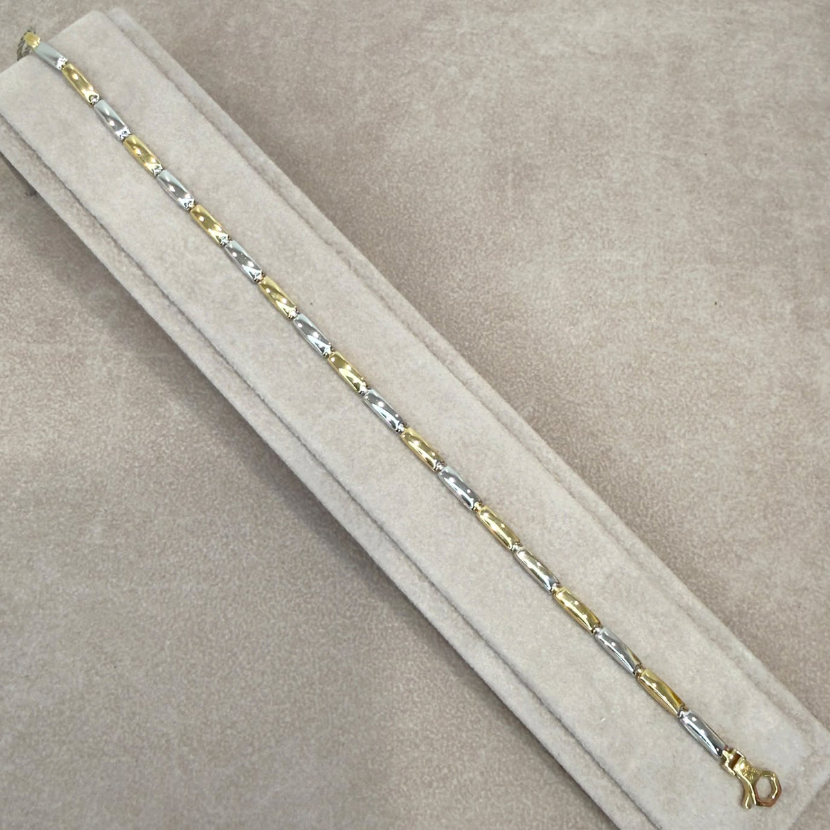BRACCIALE UOMO BICOLORE IN ORO 18 KT (750)