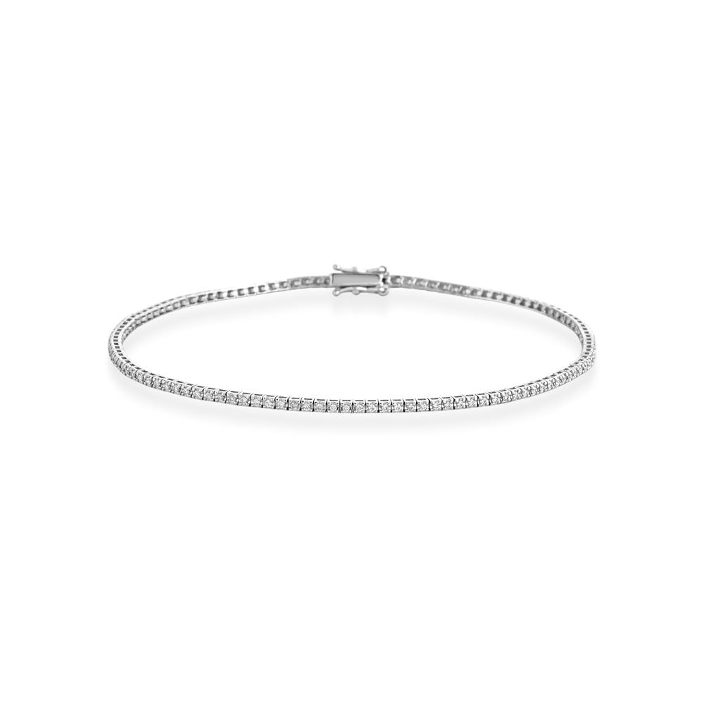 BRACCIALE TENNIS IN ORO BIANCO 18 CARATI E DIAMANTI