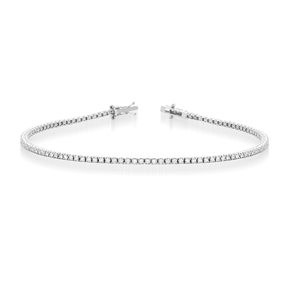 BRACCIALE TENNIS IN ORO BIANCO 18 CARATI E DIAMANTI