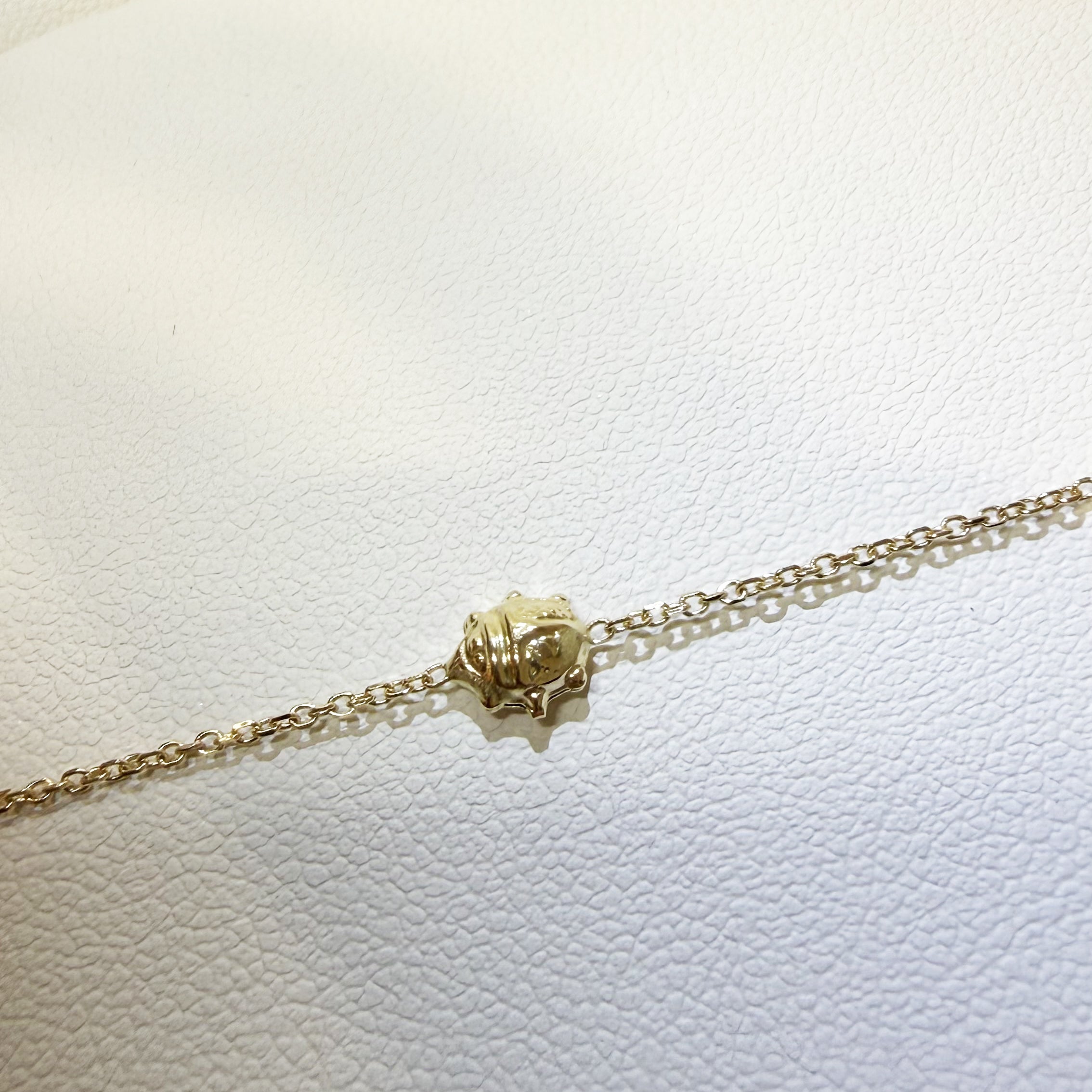 BRACCIALE BABY CON TARGHETTA E COCCINELLA IN ORO GIALLO 18KT (750)