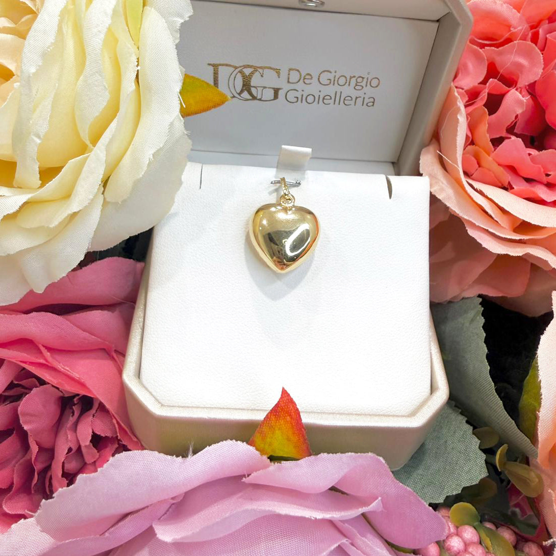 Ciondolo cuore da donna in oro giallo 18 Kt (750)