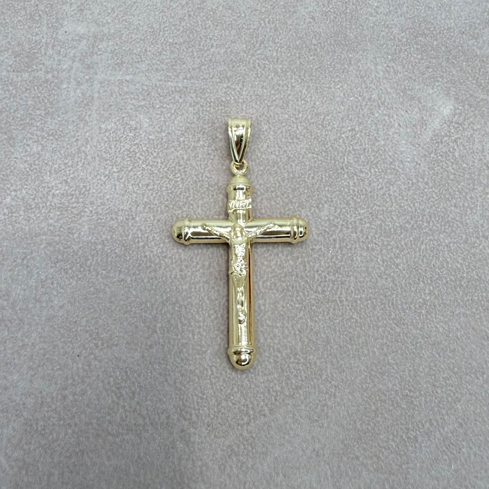 CIONDOLO CROCE CON CRISTO IN ORO GIALLO 18 KT (750)