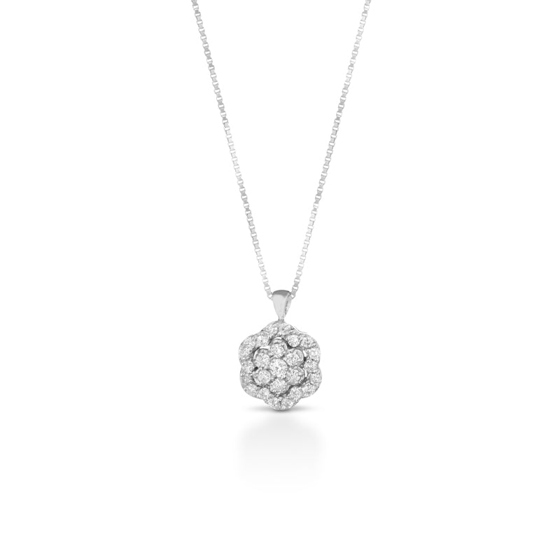 COLLANA IN ORO BIANCO 18 CARATI CON DIAMANTI