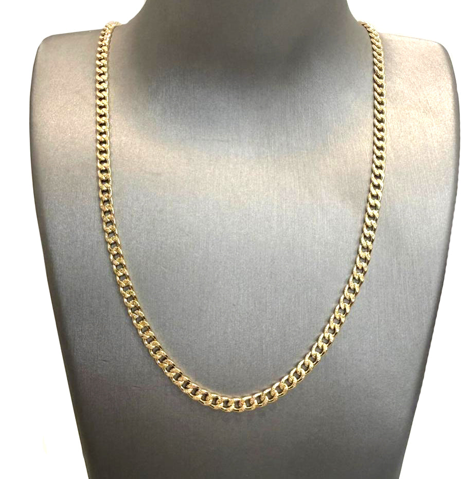 COLLANA GRUMETTA LUCIDA E SATINATA IN ORO GIALLO 18KT (750)