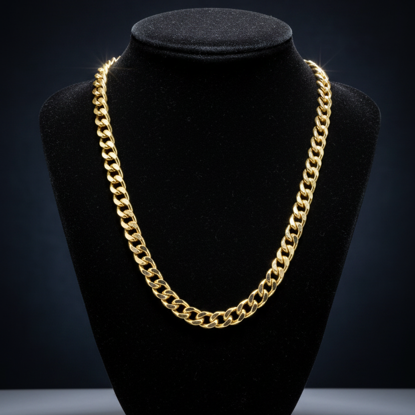 COLLANA GRUMETTA LUCIDA IN ORO GIALLO 18KT (750)