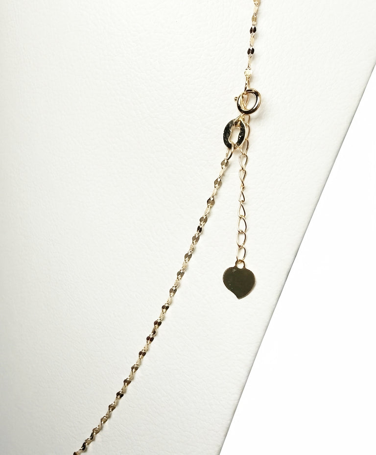 Collana con maglie geometriche e sfere in oro giallo 18 KT (750)