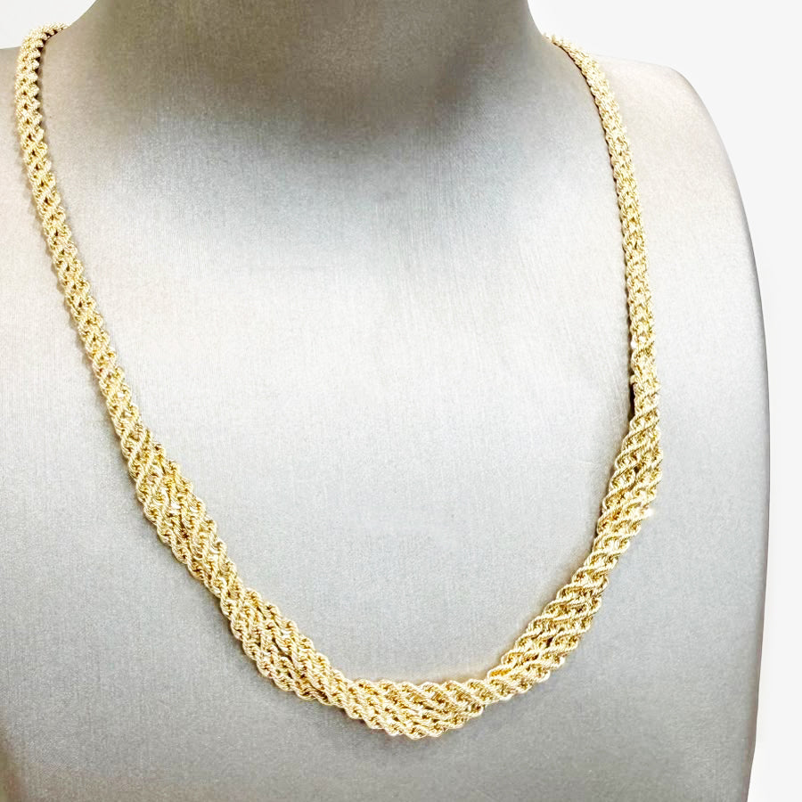 Collana Intrecciata in Oro Giallo 18 KT (750)