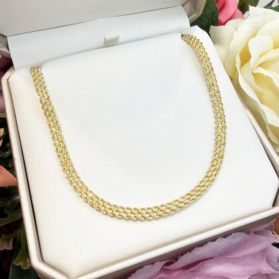 Collana Intrecciata in Oro Giallo 18 KT (750)
