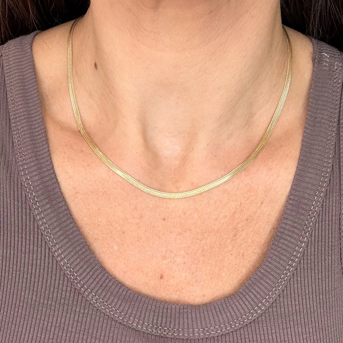 COLLANA MULTIFILO IN ORO 18 KT
