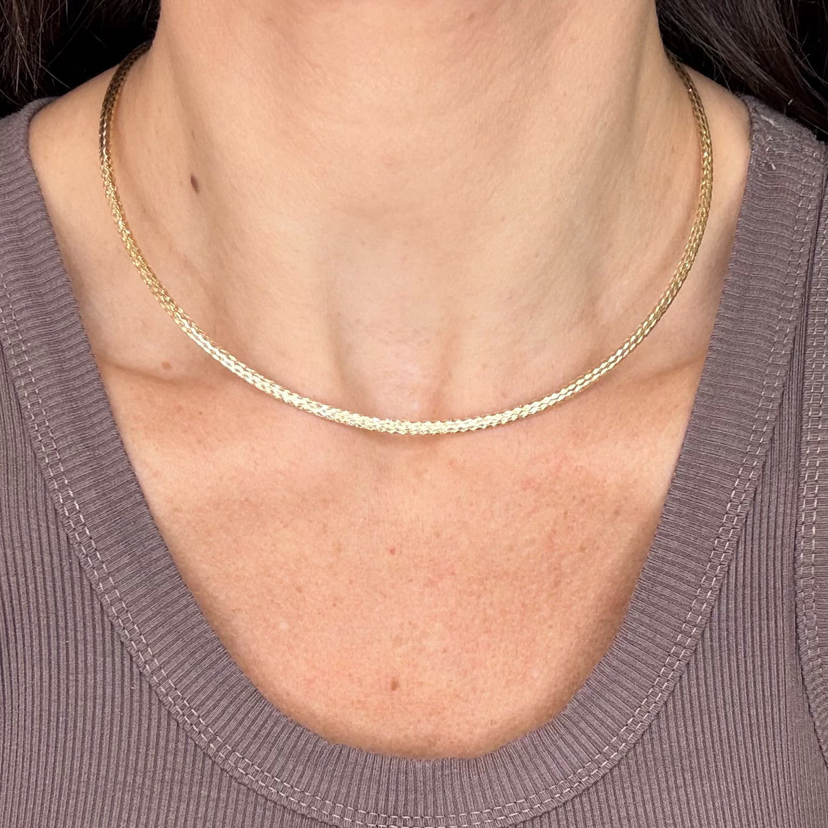 COLLANA SEMIRIGIDA IN ORO 18 KT