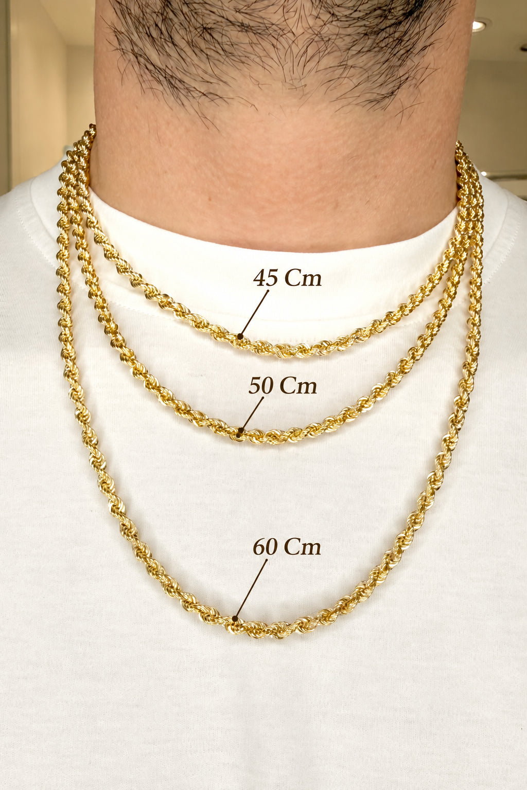 COLLANA TORCHON INTRECCIATA IN ORO GIALLO 18 KT