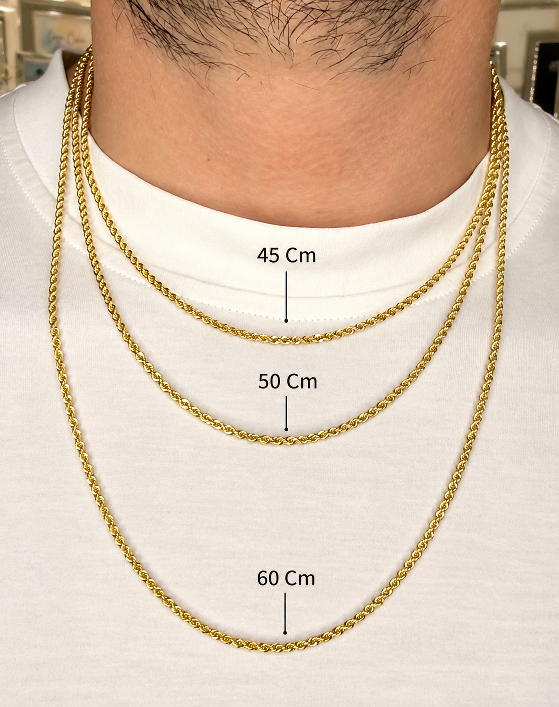 COLLANA TORCHON INTRECCIATA IN ORO GIALLO 18 KT
