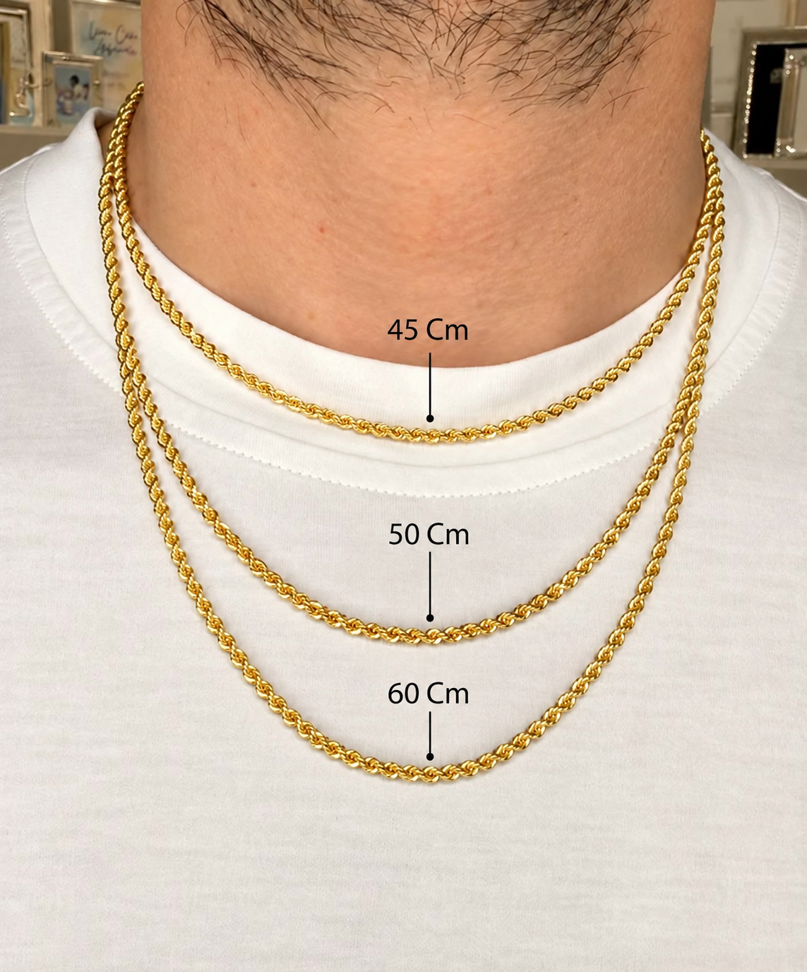 COLLANA TORCHON INTRECCIATA IN ORO GIALLO 18 KT