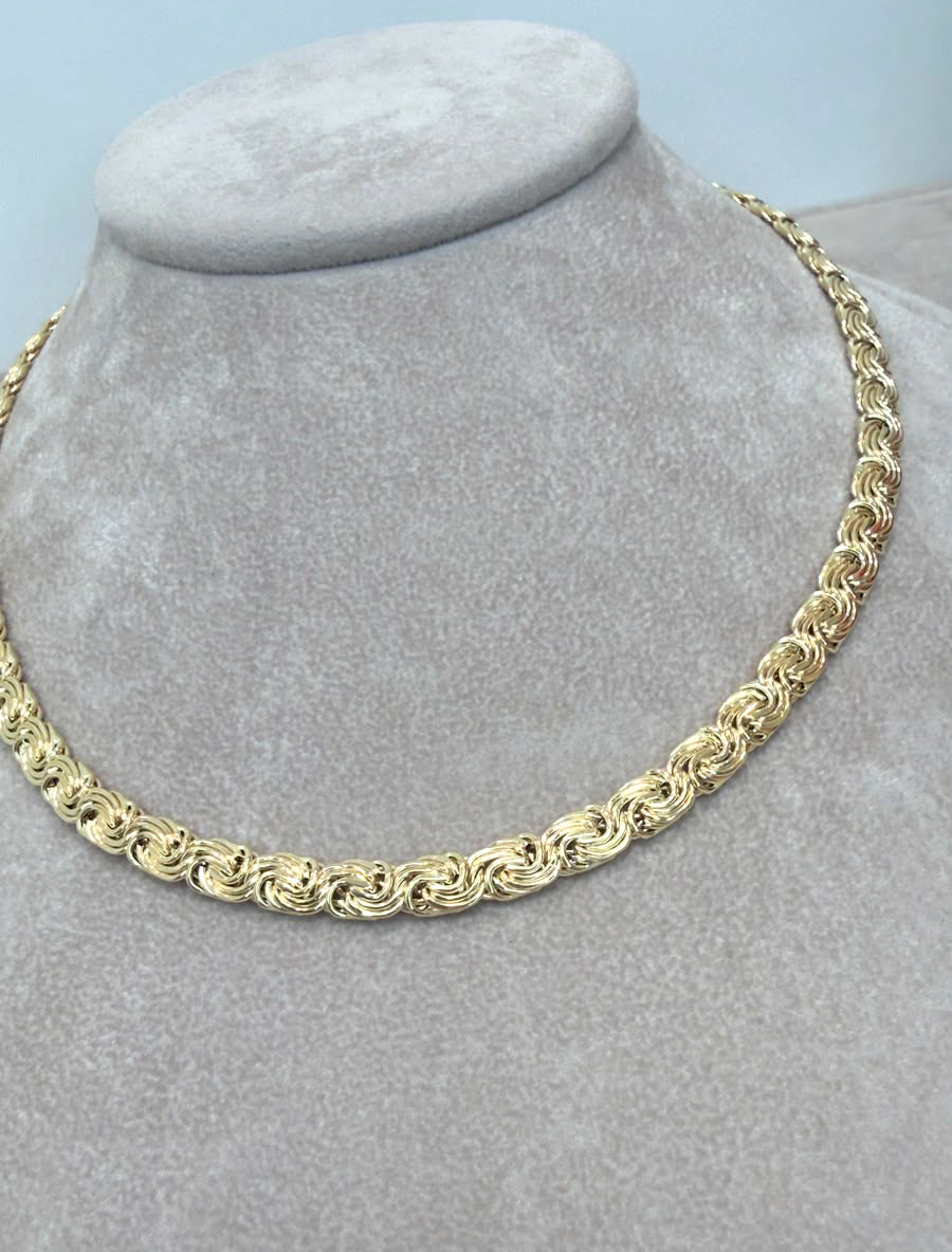 COLLANA A MAGLIE INTRECCIATE IN ORO GIALLO 18 KT (750)
