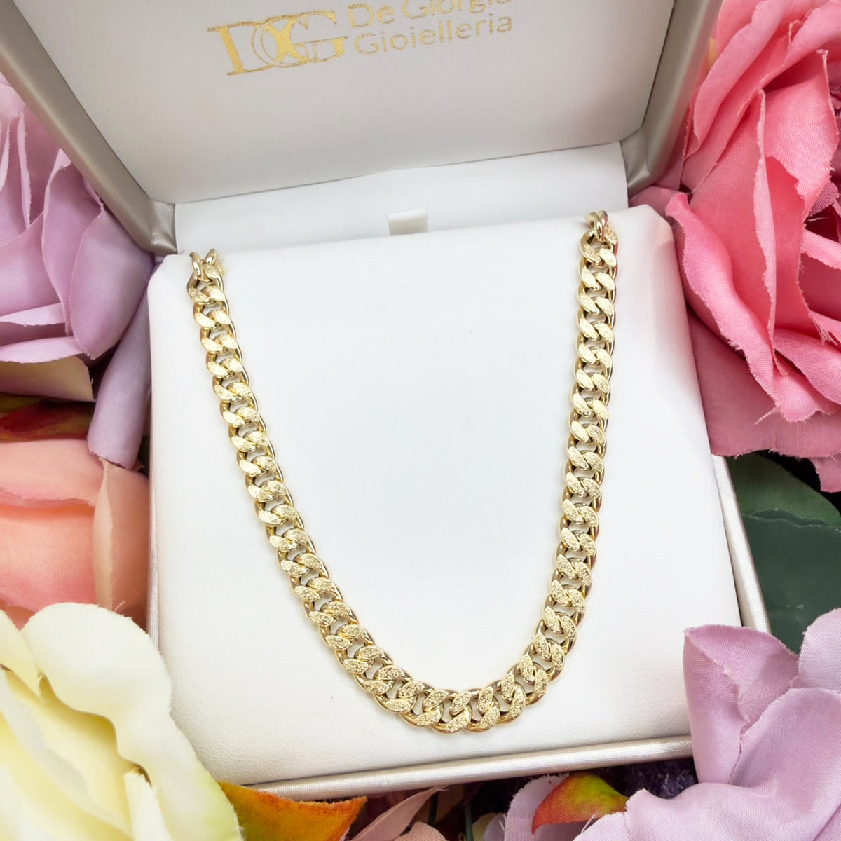 COLLANA GRUMETTA LUCIDA E SATINATA IN ORO GIALLO 18 KT (750) (Copia)