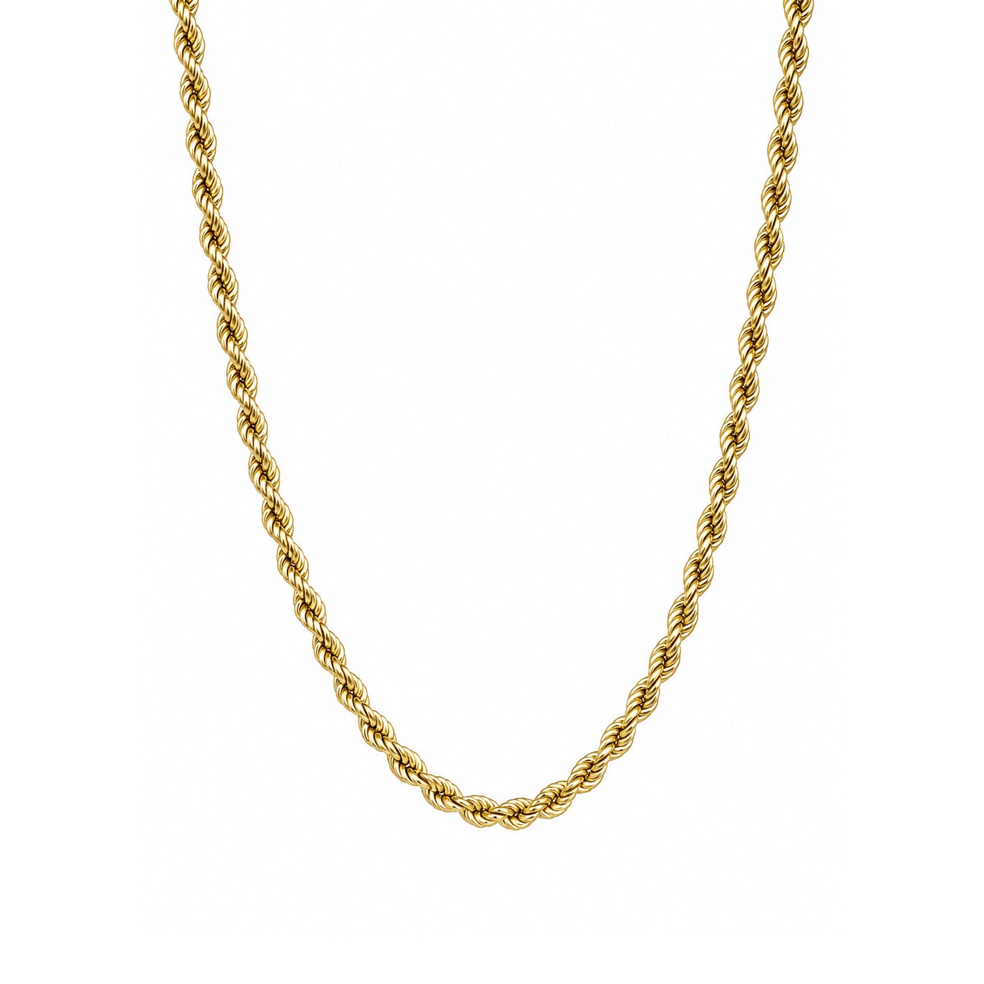 COLLANA UNISEX CORDA IN ARGENTO 925 DORATO