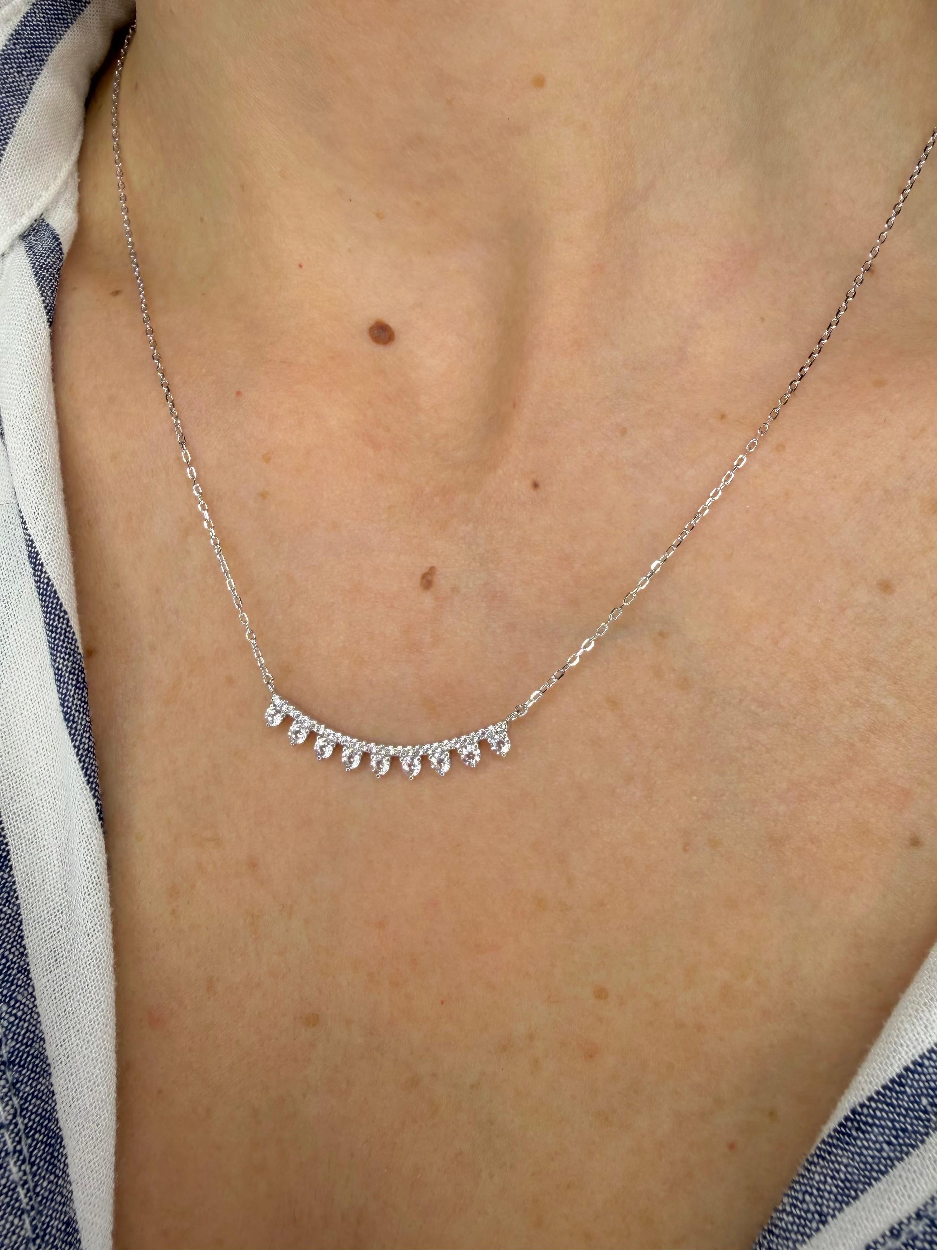 COLLANA TENNIS CON ZIRCONI PENDENTI IN ARGENTO 925
