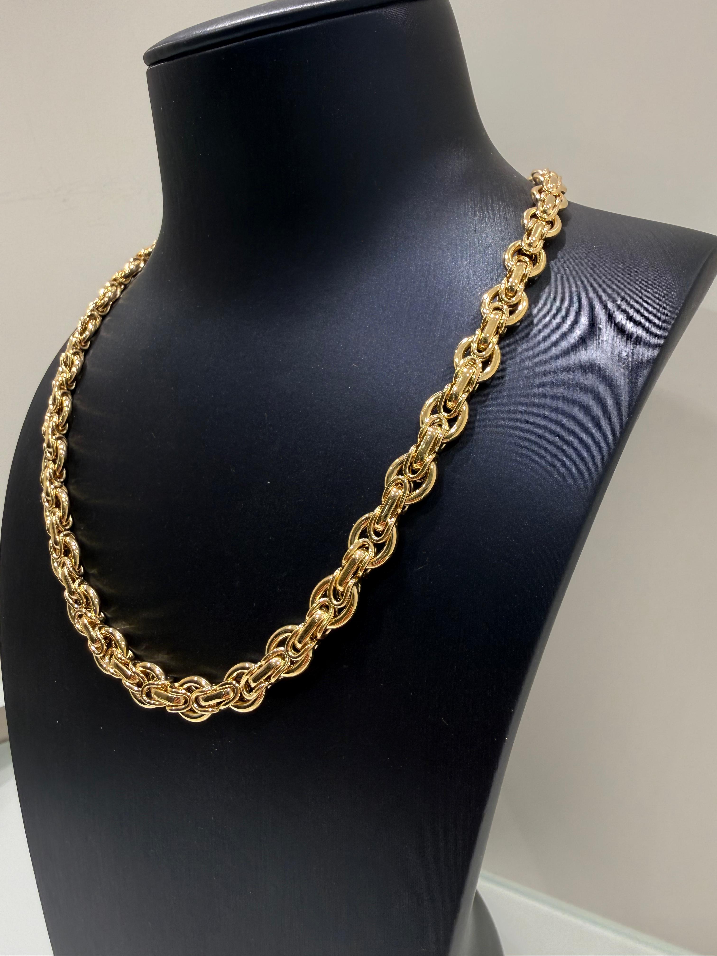 Collana in Oro Giallo 18KT a Maglie Intrecciate – Made in Italy