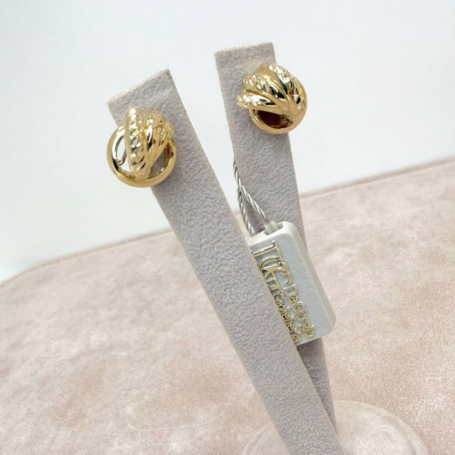 ORECCHINI INTRECCIATI IN ORO GIALLO 18 KT (750)