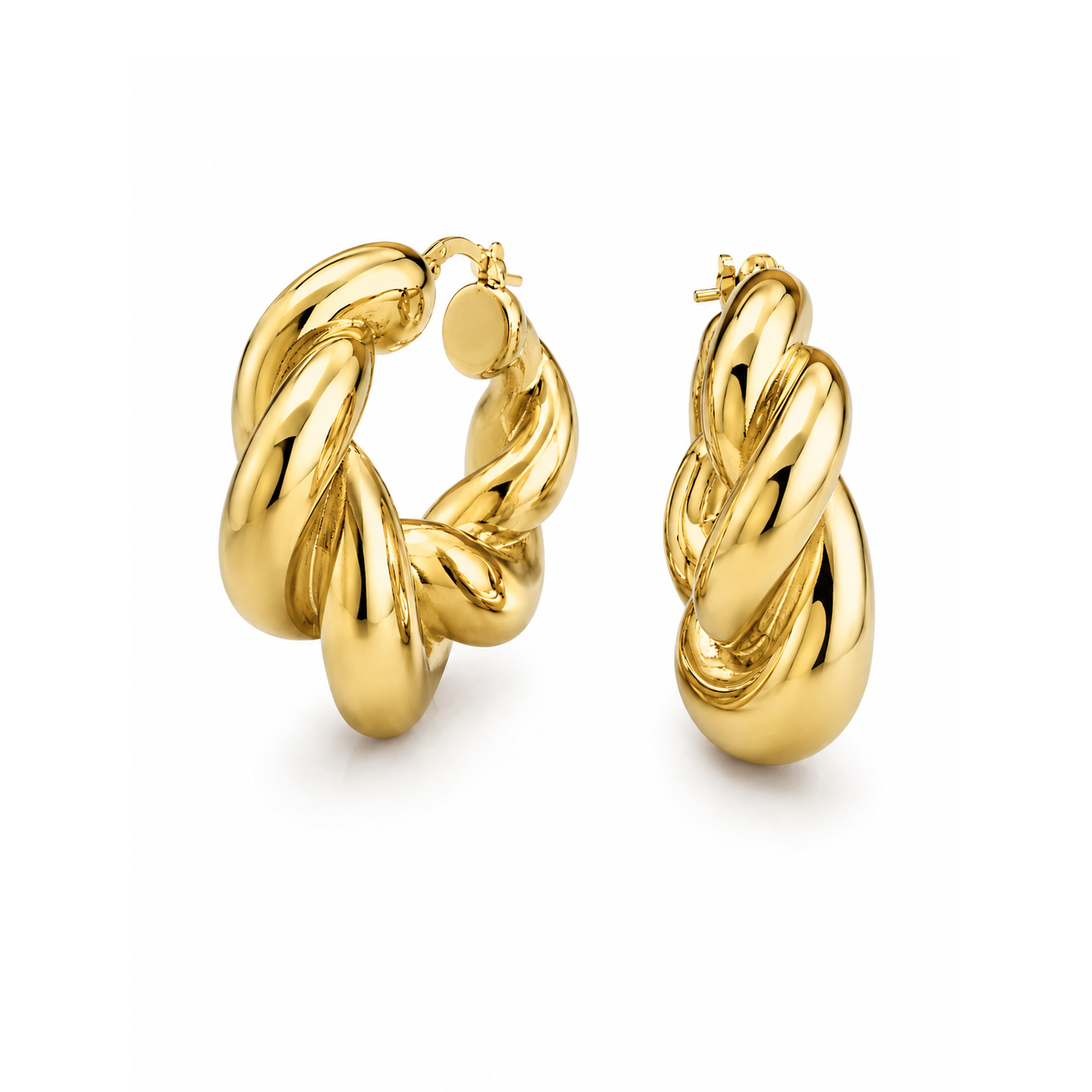ORECCHINI MAGLIA INTRECCIATA IN ARGENTO 925 DORATO