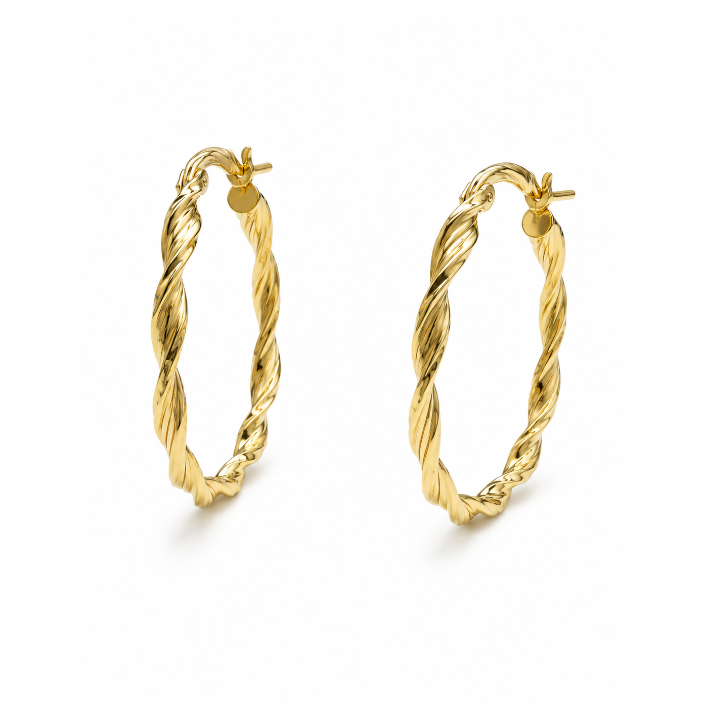 ORECCHINI CERCHIO INTRECCIATO IN ARGENTO 925 DORATO
