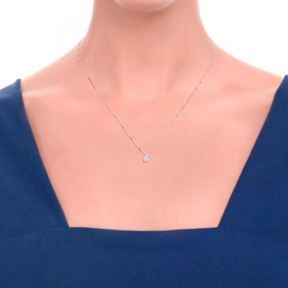 COLLANA PUNTO LUCE RECARLO IN ORO BIANCO 18KT E DIAMANTE