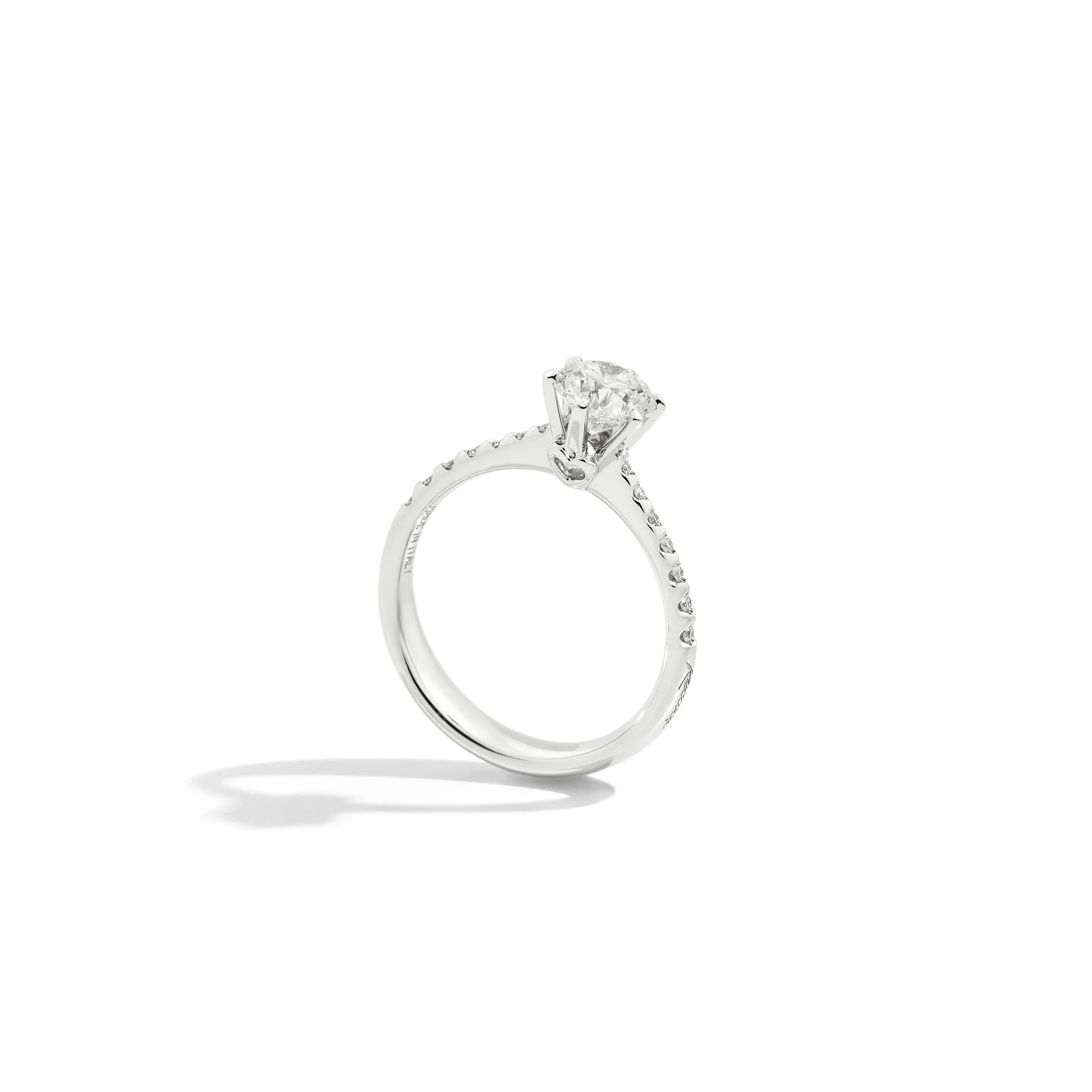 Recarlo Anniversary Solitaire Ring in 18Kt Gold and Diamond