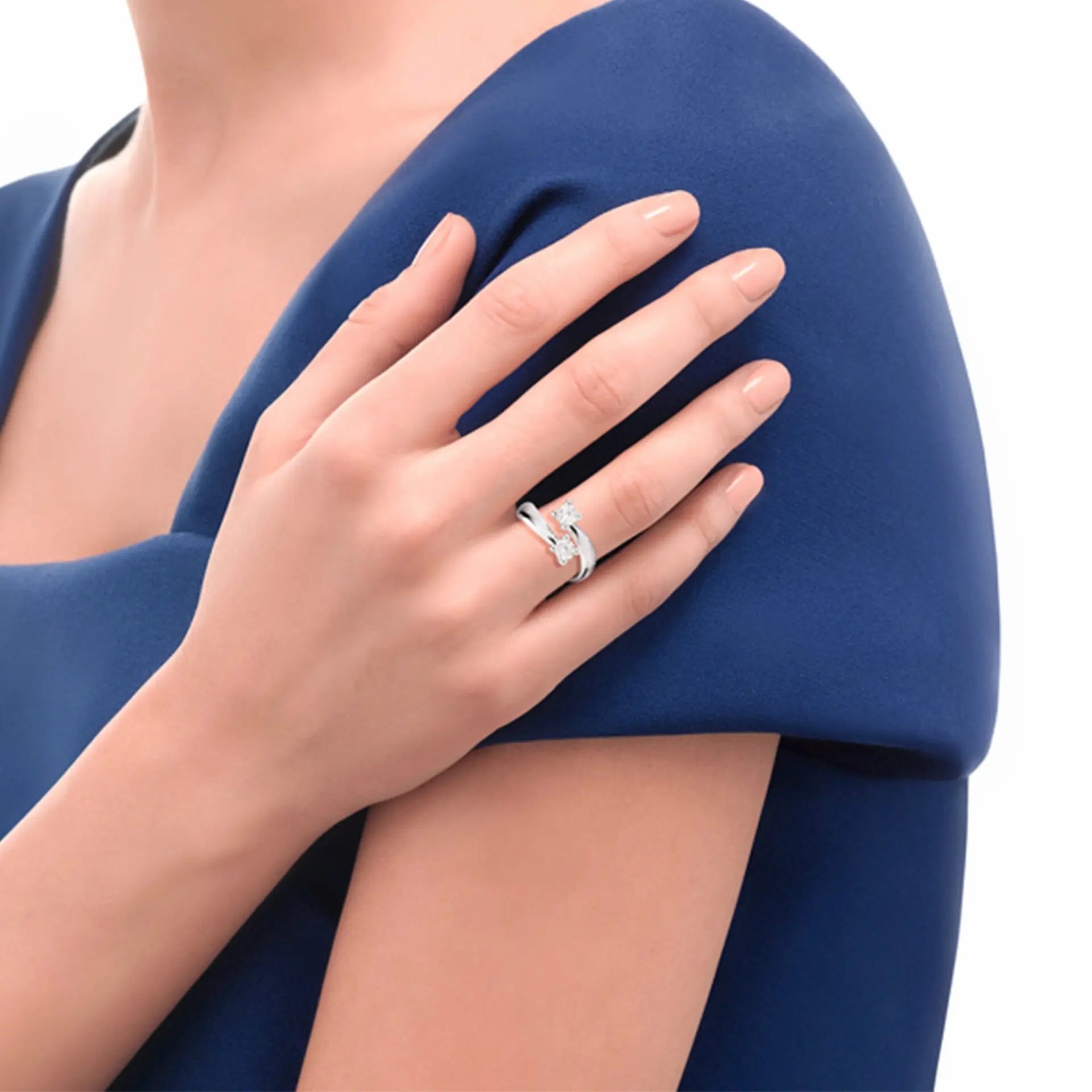 Recarlo 18Kt Gold and Diamond Contrarié Eternity Ring