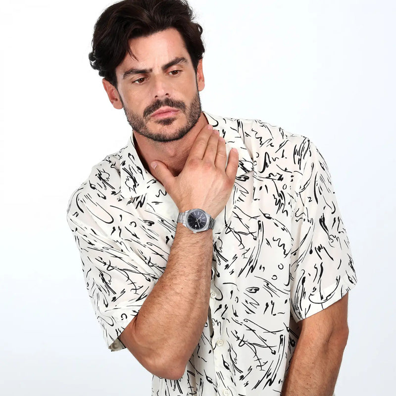 CHRONOSTAR DAILY BLACK DIAL WATCH |41MM|