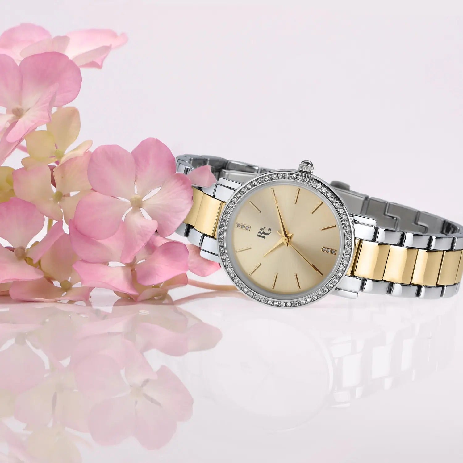 OROLOGIO B&G PREPPY SILVER & GOLD CHAMPAGNE DIAL |32.5MM|