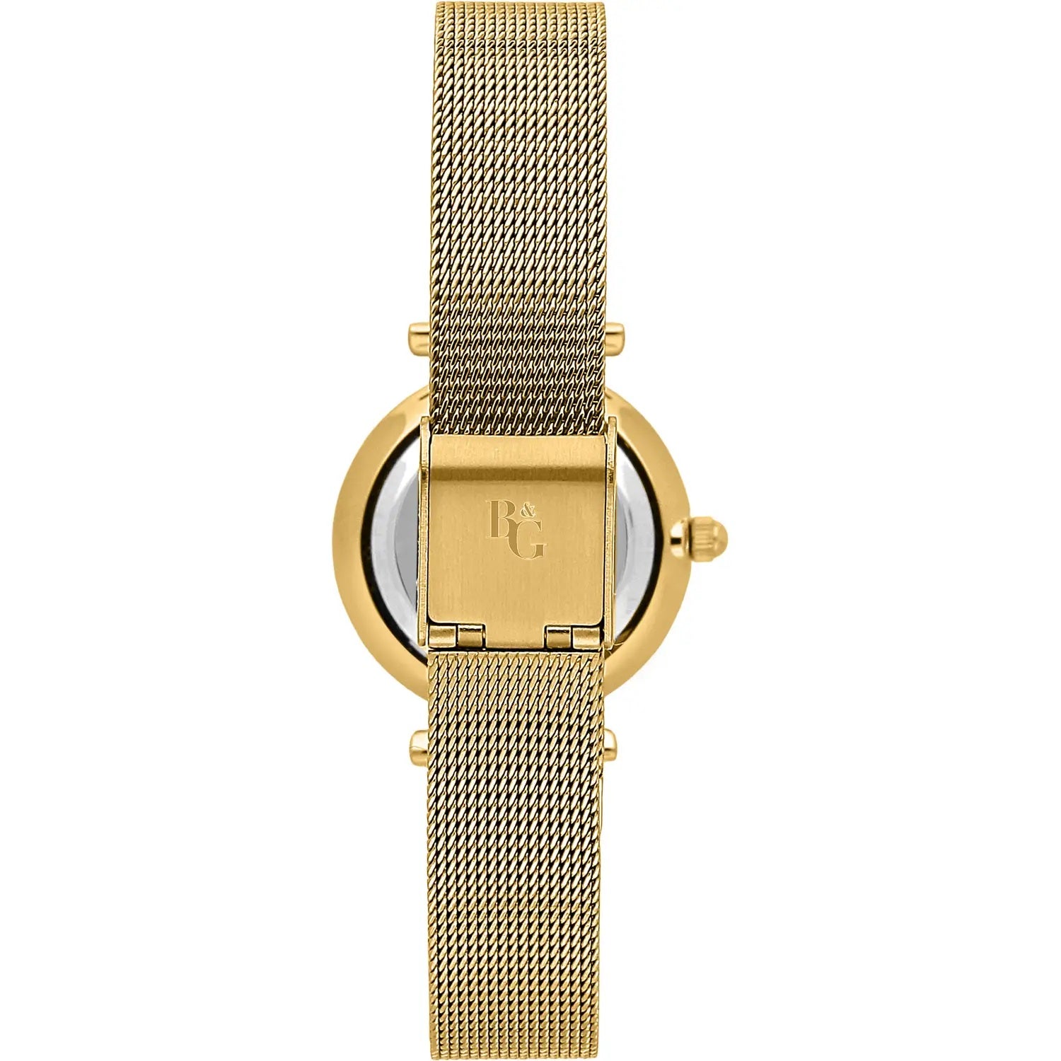 B&G BELLE MESH GOLD WHITE DIAL |28MM|