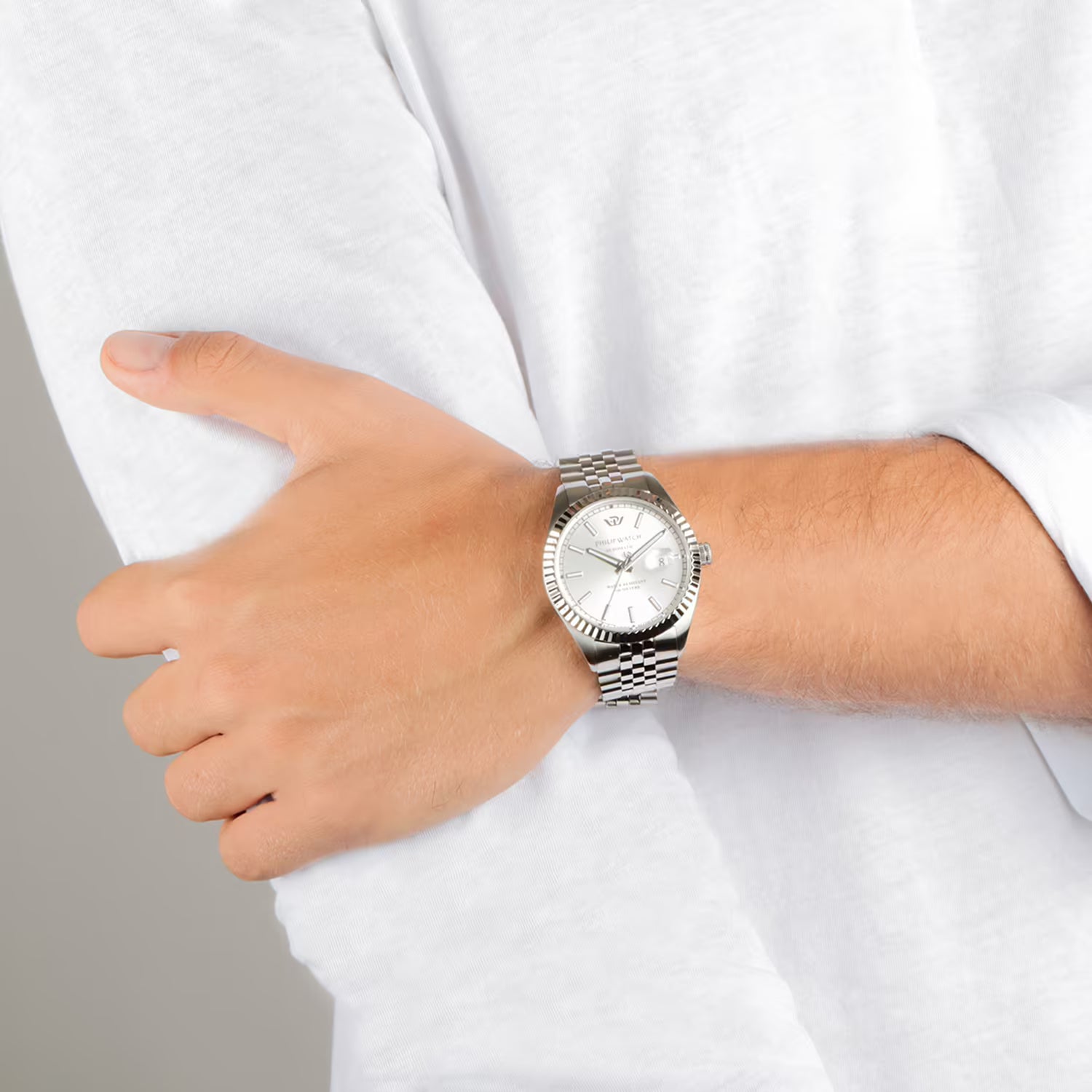 PHILIP WATCH CARIBE AUTOMATIC SILVER DIAL |41MM|