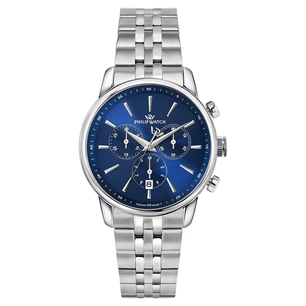 OROLOGIO PHILIP WATCH ANNIVERSARY CHRONO BLU DIAL |40MM|