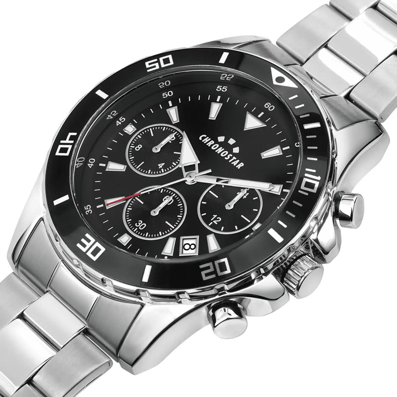 OROLOGIO CHRONOSTAR CAPTAIN BLACK DIAL |43MM|