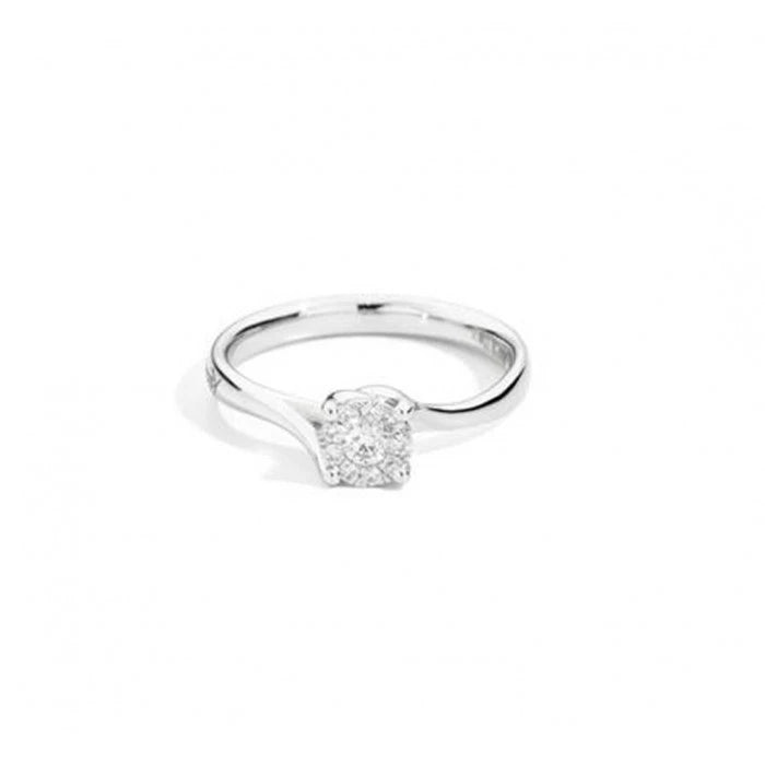 Recarlo Love Knot Solitaire Ring in 18KT Gold and Diamonds